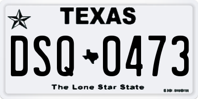 TX license plate DSQ0473