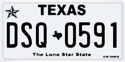 TX license plate DSQ0591