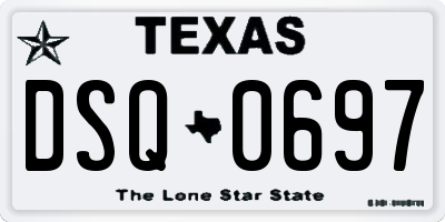 TX license plate DSQ0697