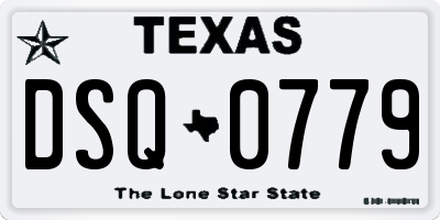 TX license plate DSQ0779