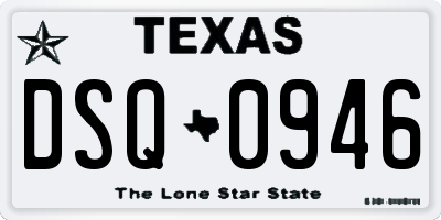 TX license plate DSQ0946