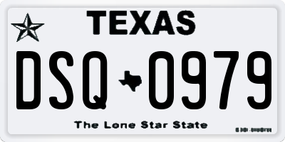 TX license plate DSQ0979