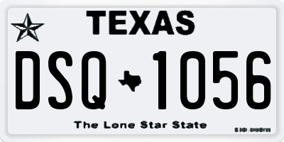 TX license plate DSQ1056