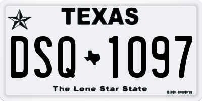 TX license plate DSQ1097