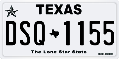 TX license plate DSQ1155