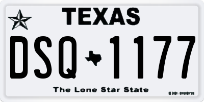 TX license plate DSQ1177