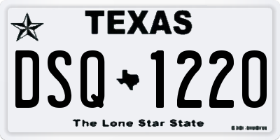 TX license plate DSQ1220