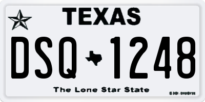 TX license plate DSQ1248