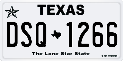 TX license plate DSQ1266