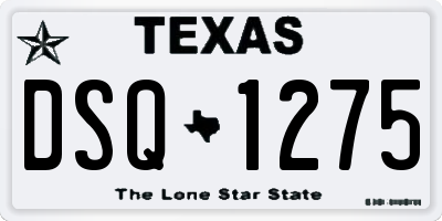 TX license plate DSQ1275