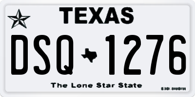 TX license plate DSQ1276