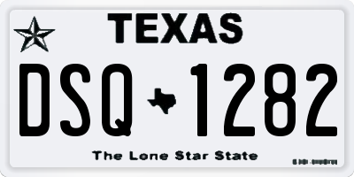 TX license plate DSQ1282