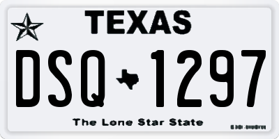 TX license plate DSQ1297