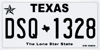 TX license plate DSQ1328