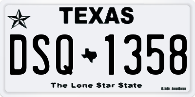 TX license plate DSQ1358
