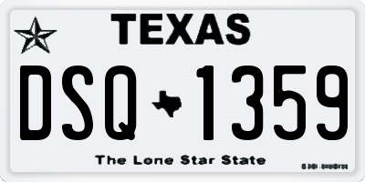 TX license plate DSQ1359