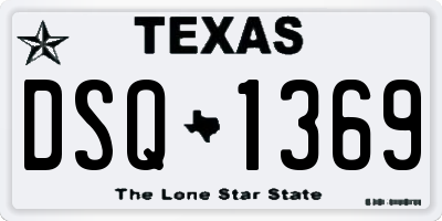 TX license plate DSQ1369