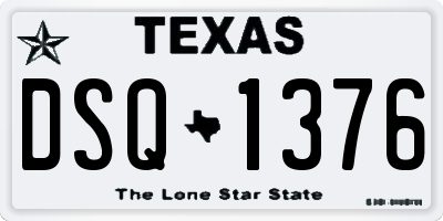TX license plate DSQ1376