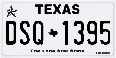 TX license plate DSQ1395