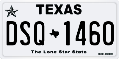 TX license plate DSQ1460