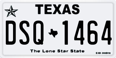 TX license plate DSQ1464