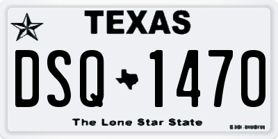 TX license plate DSQ1470