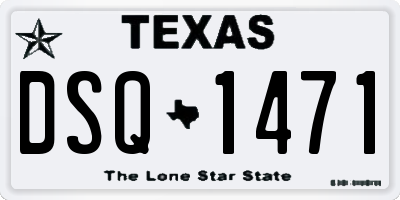 TX license plate DSQ1471