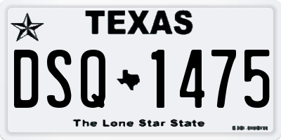 TX license plate DSQ1475