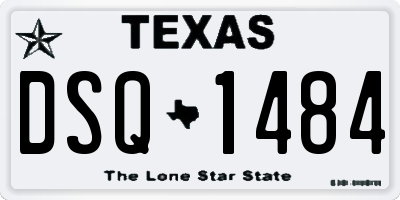 TX license plate DSQ1484