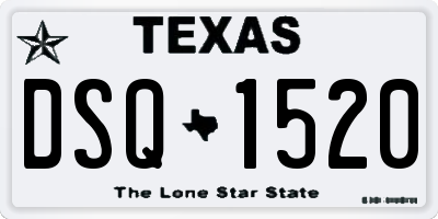 TX license plate DSQ1520