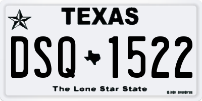 TX license plate DSQ1522
