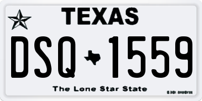 TX license plate DSQ1559