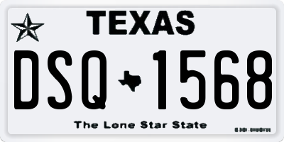 TX license plate DSQ1568