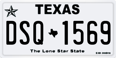 TX license plate DSQ1569