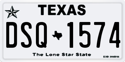 TX license plate DSQ1574