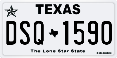 TX license plate DSQ1590