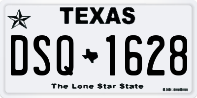 TX license plate DSQ1628