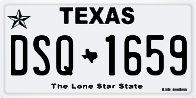 TX license plate DSQ1659