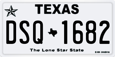 TX license plate DSQ1682