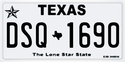TX license plate DSQ1690