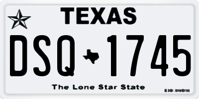 TX license plate DSQ1745