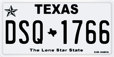 TX license plate DSQ1766