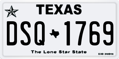 TX license plate DSQ1769