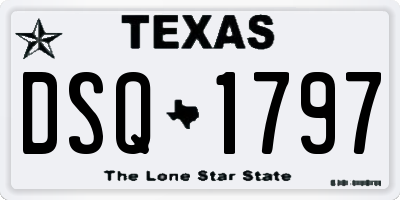 TX license plate DSQ1797