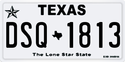 TX license plate DSQ1813