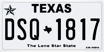 TX license plate DSQ1817