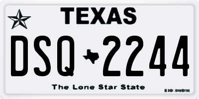 TX license plate DSQ2244