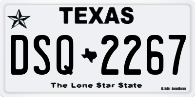TX license plate DSQ2267