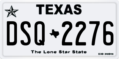 TX license plate DSQ2276