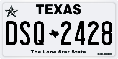 TX license plate DSQ2428